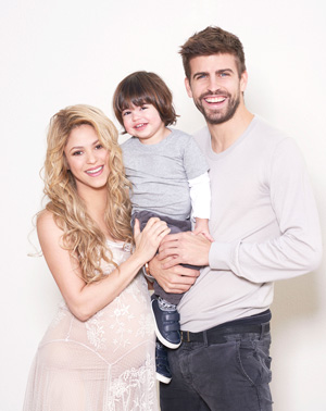 夏奇拉(Shakira Mebarak)和老公杰拉德（Gerard Pique）