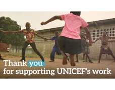 UNICEF wants to say Thanks to you